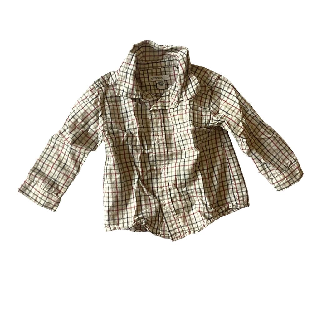 Greendog Grid Print Button Down